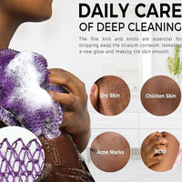 African Net Sponges Authentic Exfoliating Bath Sponge Scrub Deep Cleaning For Smoothing Arm Foot Back Neck Leg Body Skin